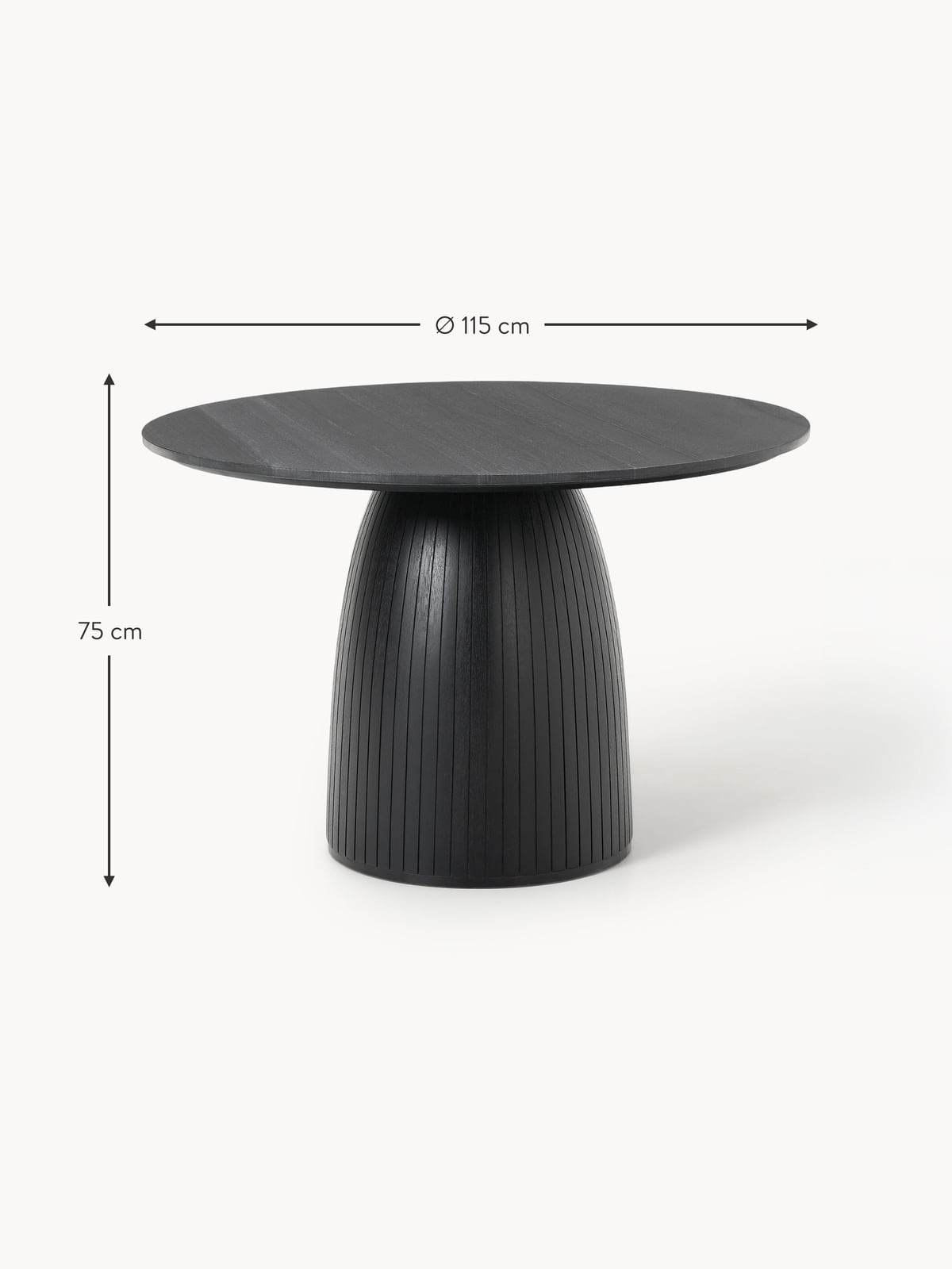 Wrenbury Round Dining Table with Marble Table Top, Ø 115 cm