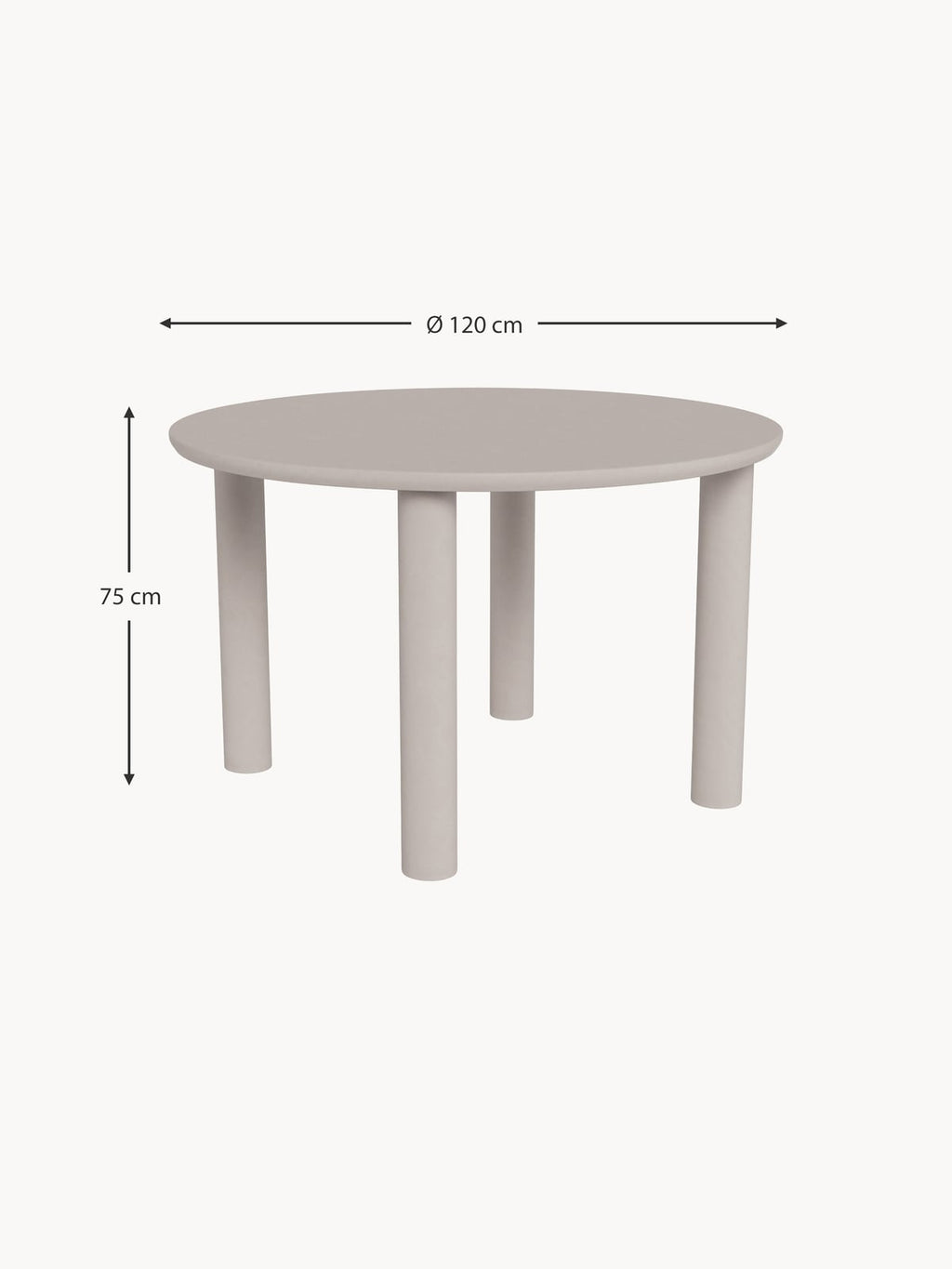 Yanwath Round Dining Table, Ø 120 cm