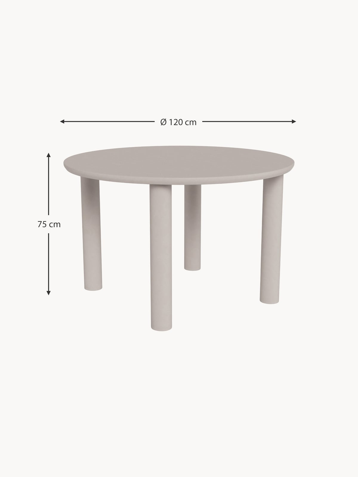 Yanwath Round Dining Table, Ø 120 cm