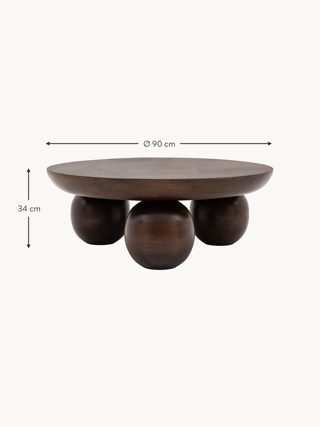 Yanwath Round Mango Wood Coffee Table