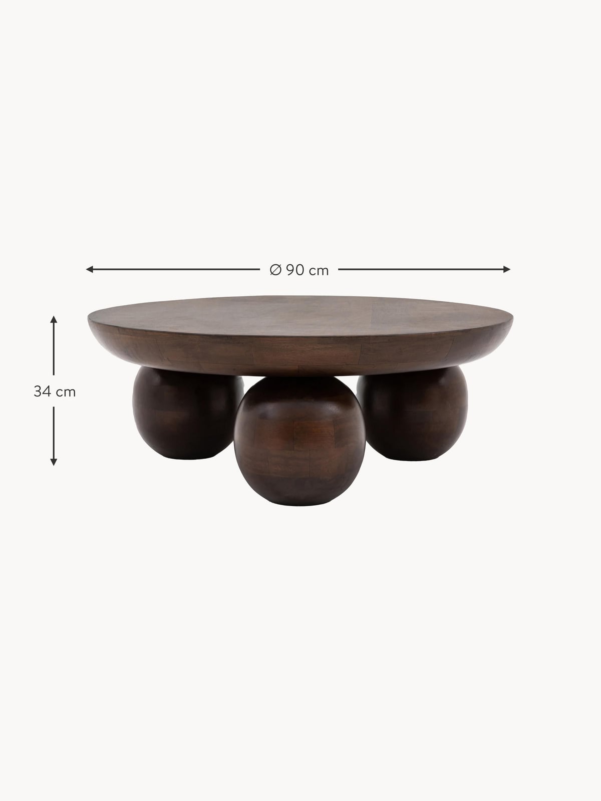 Yanwath Round Mango Wood Coffee Table