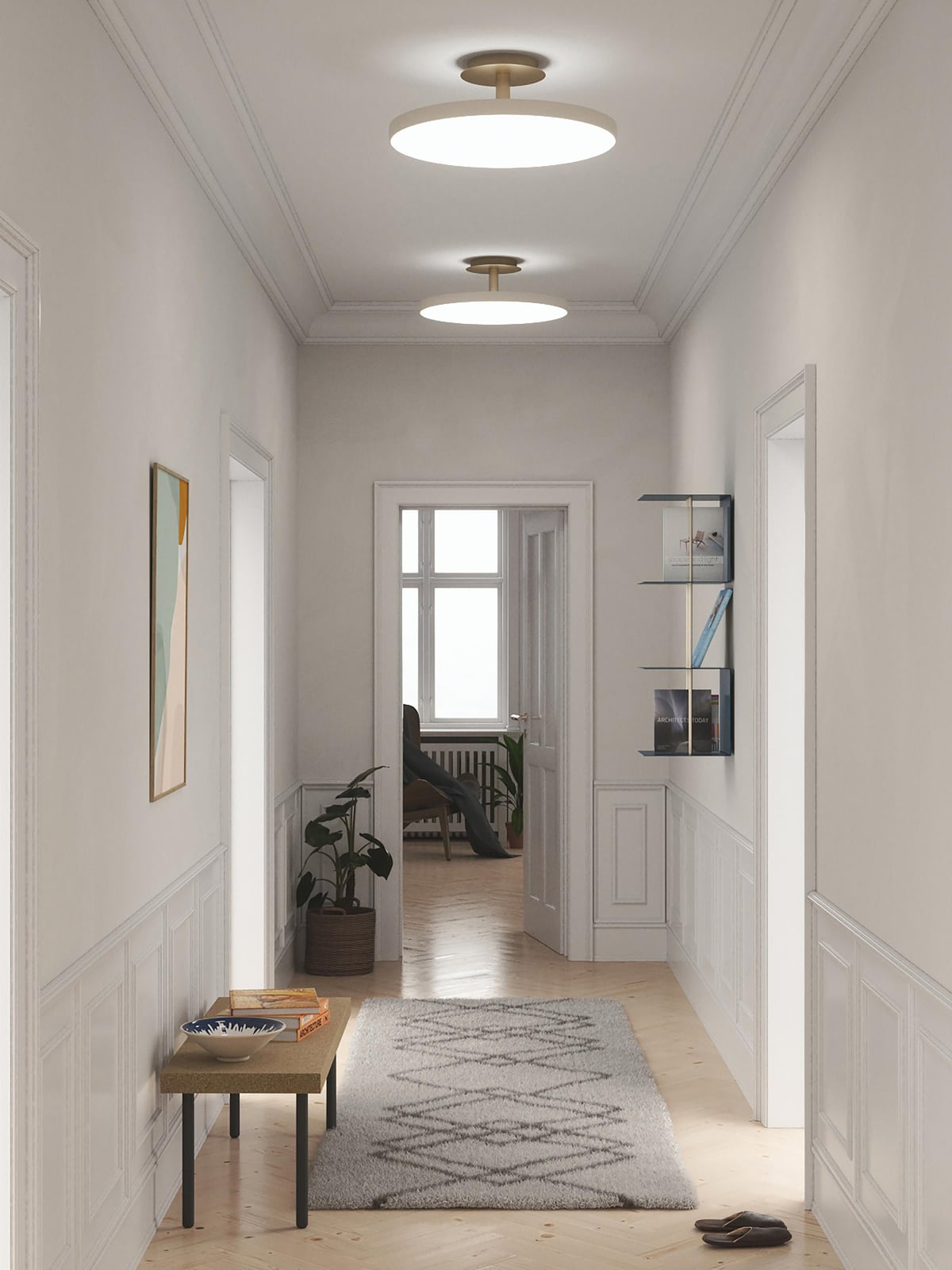 Yarburgh Dimmable LED Ceiling Lamp, in various sizes