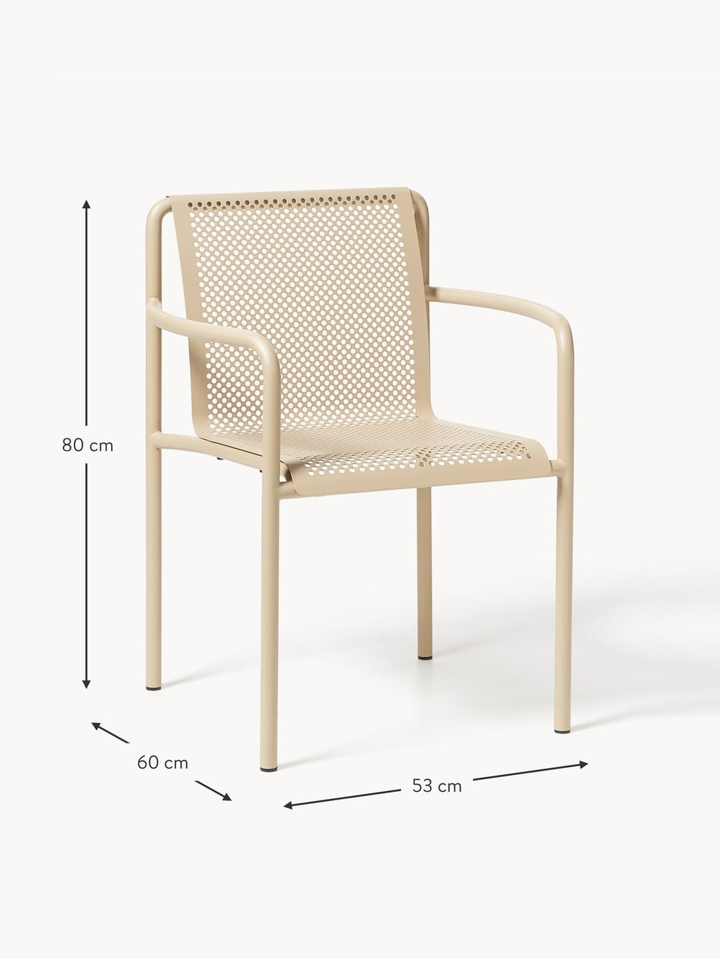 Yarburgh Garden Dining Chairs with Armrests, Set of 2