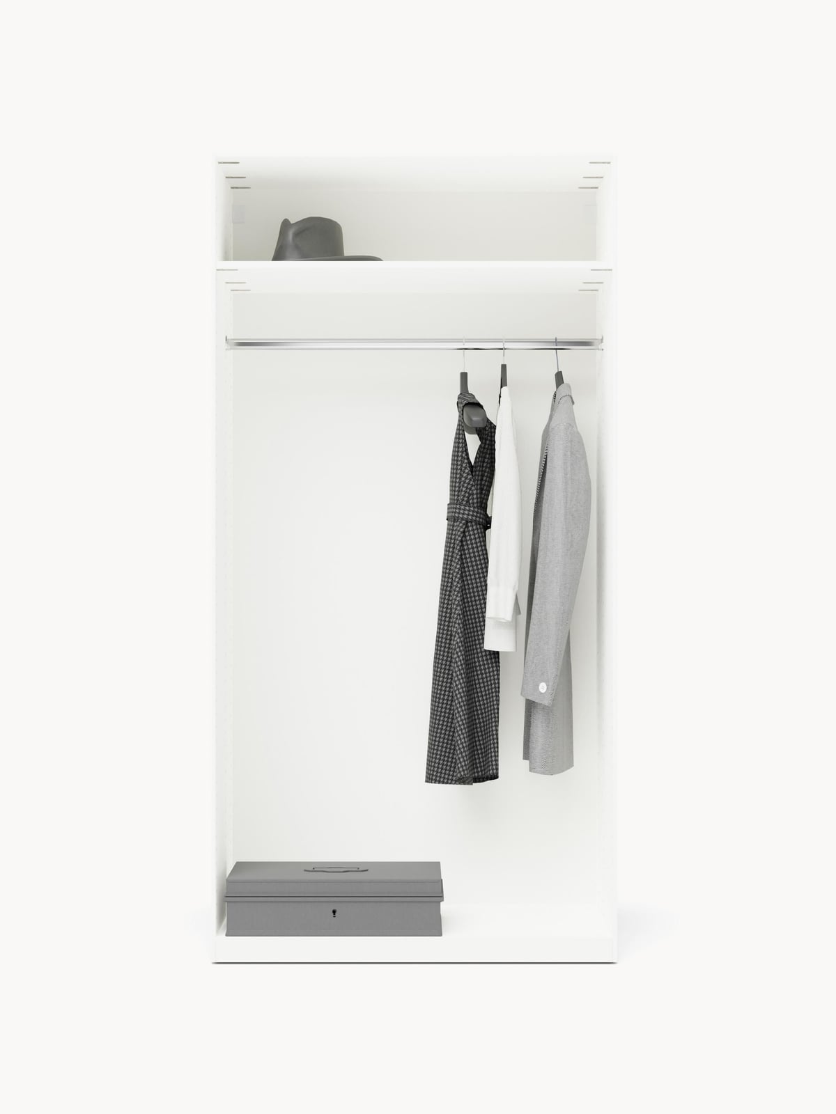Yarburgh Modular Hinged Door Wardrobe, 100 cm Wide, in various sizes
