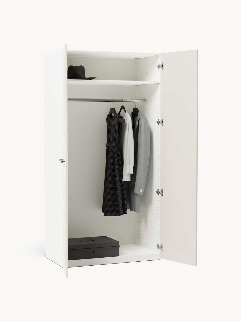 Yarburgh Modular Hinged Door Wardrobe, 100 cm Wide, in various sizes