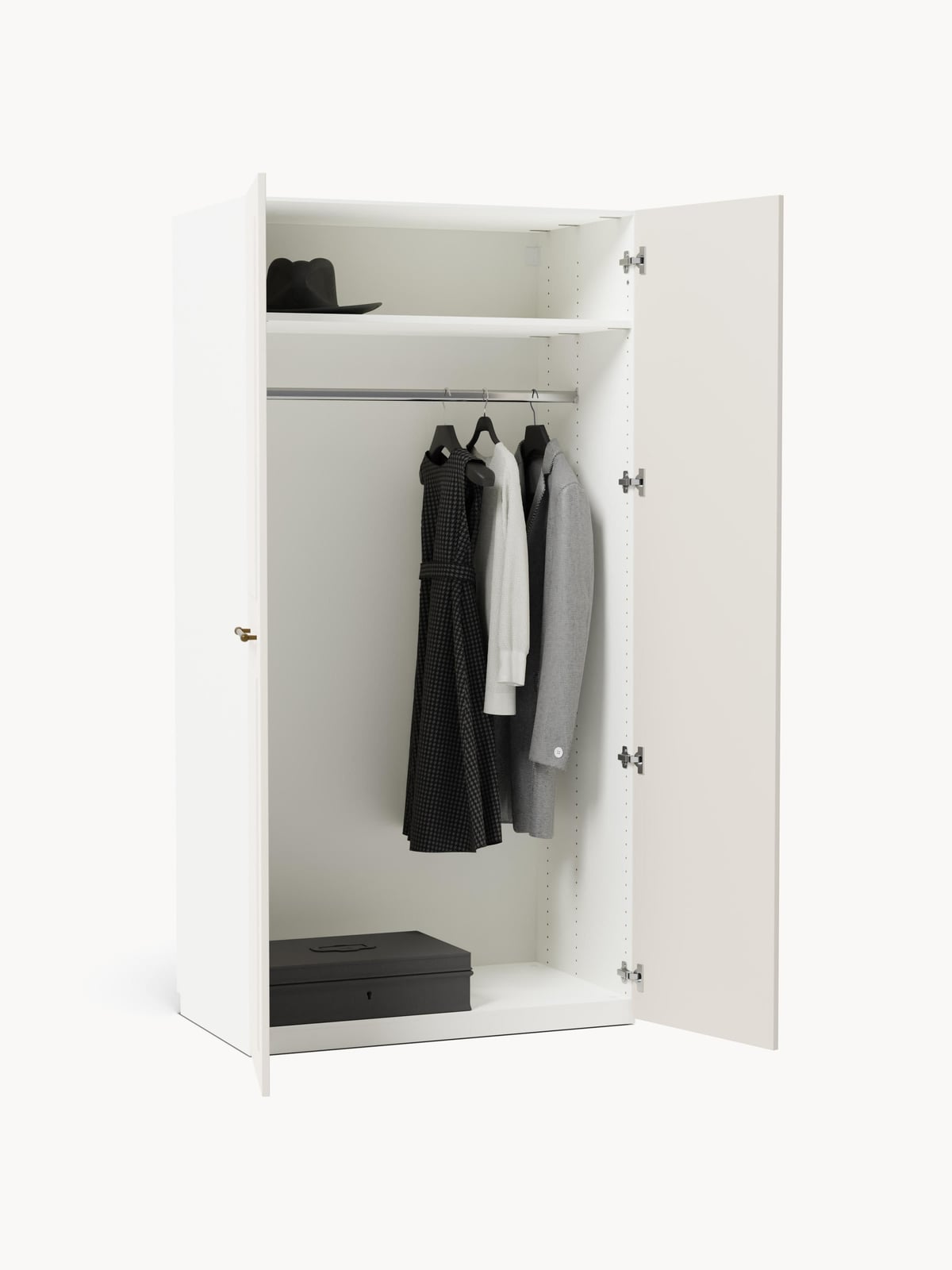 Yarburgh Modular Hinged Door Wardrobe, 100 cm Wide, in various sizes