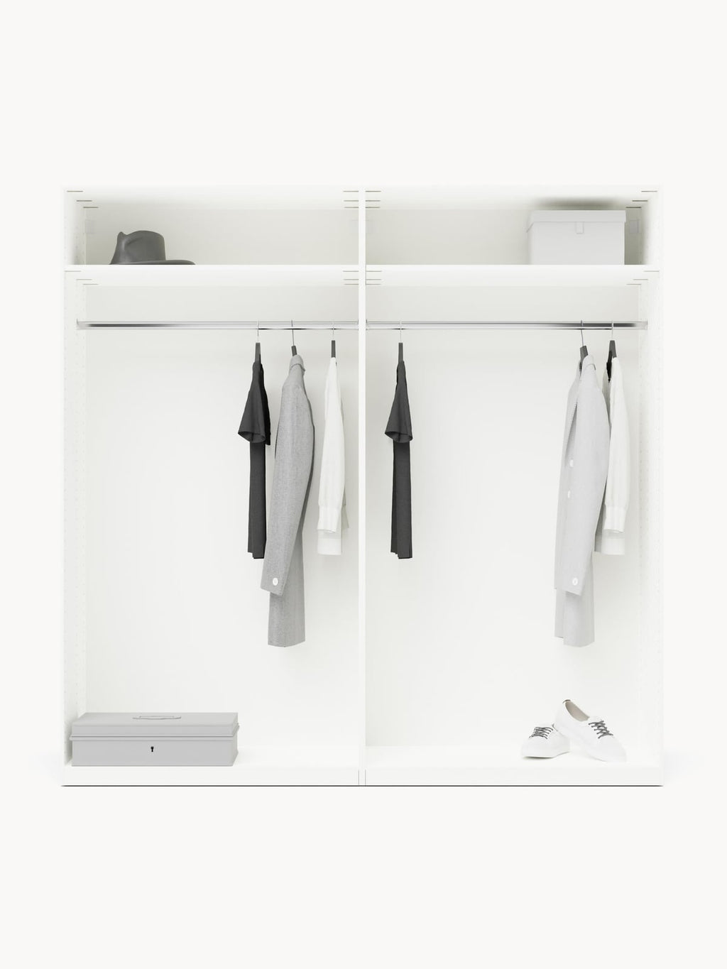Yarburgh Modular Hinged Door Wardrobe, 200 cm Wide, in various sizes
