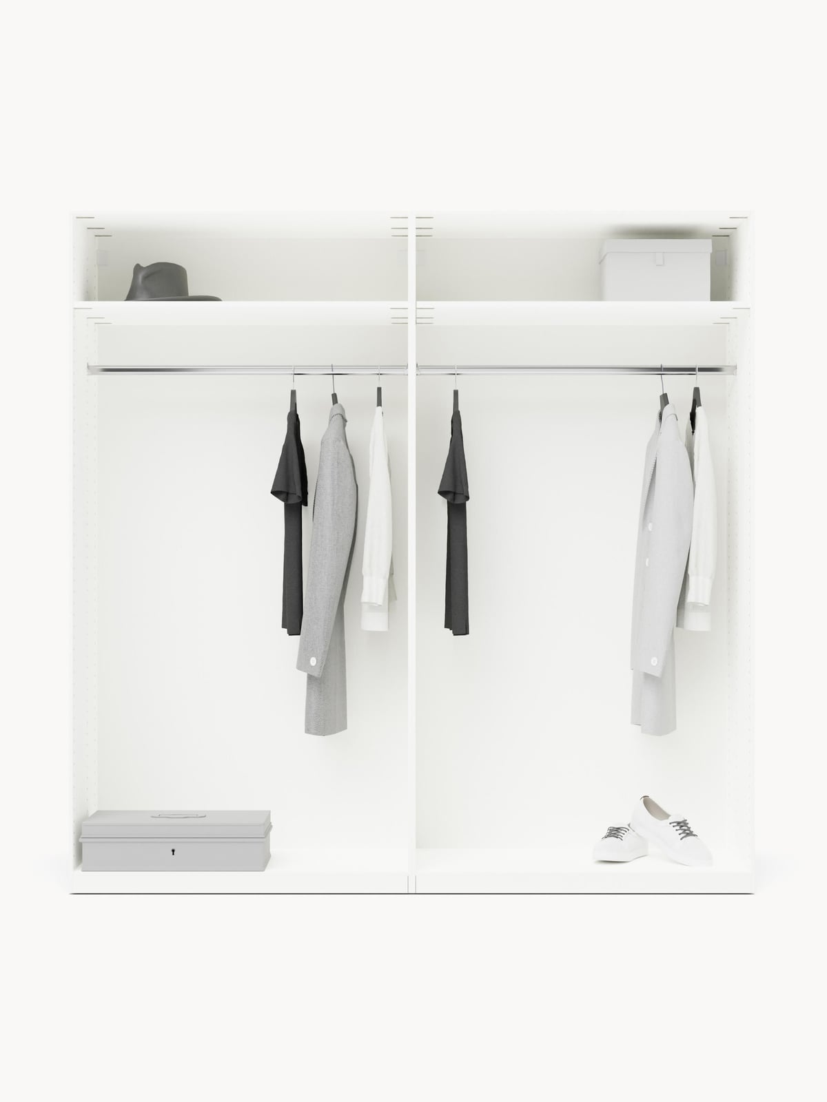 Yarburgh Modular Hinged Door Wardrobe, 200 cm Wide, in various sizes
