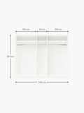 Yarburgh Modular Hinged Door Wardrobe, 250 cm Wide, in various sizes