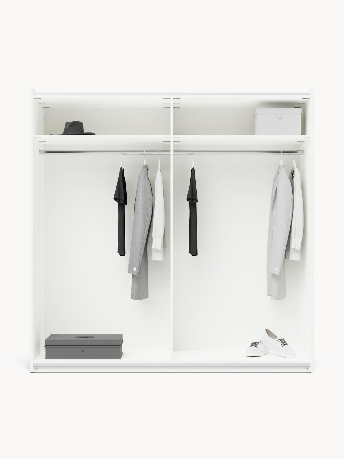 Yarburgh Modular Sliding Door Wardrobe, 200 cm Wide, in various sizes