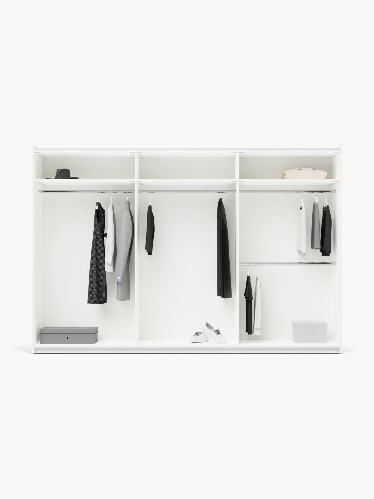 Yarburgh Modular Sliding Door Wardrobe, 300 cm Wide, in various sizes