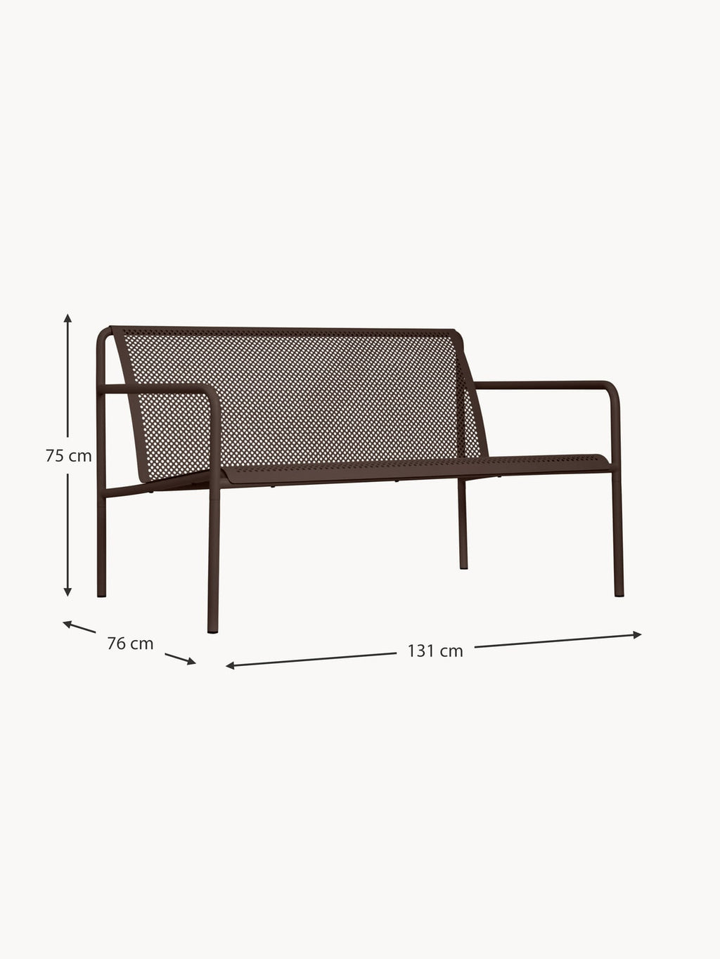 Yarburgh Steel Garden Sofa (2-seater)