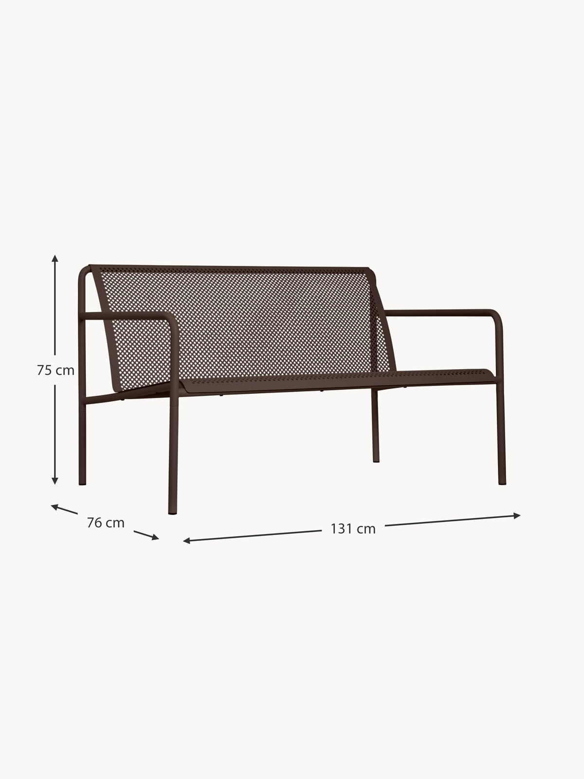 Yarburgh Steel Garden Sofa (2-seater)