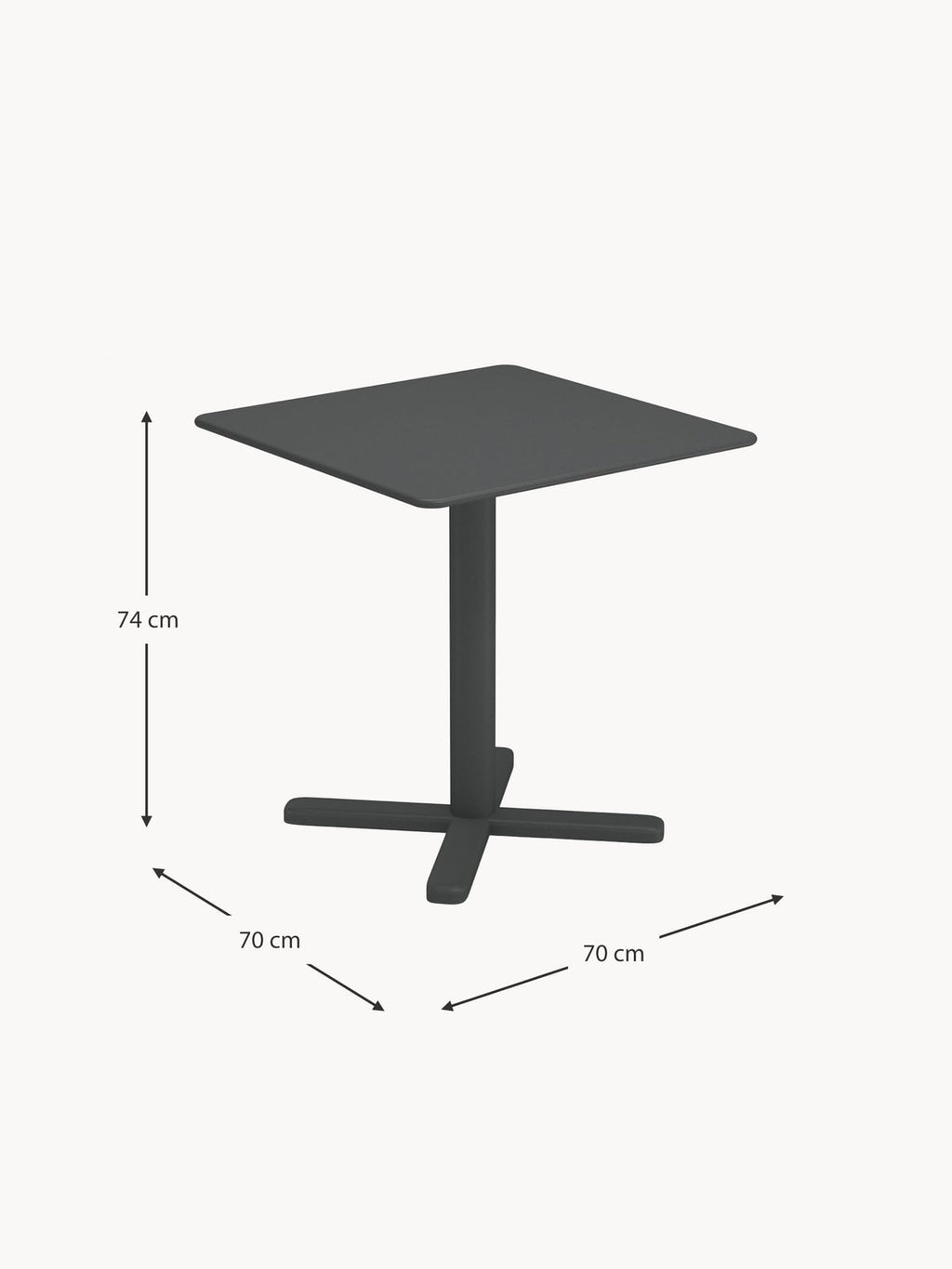 Yarmouth Folding Garden Table, 70 x 70 cm