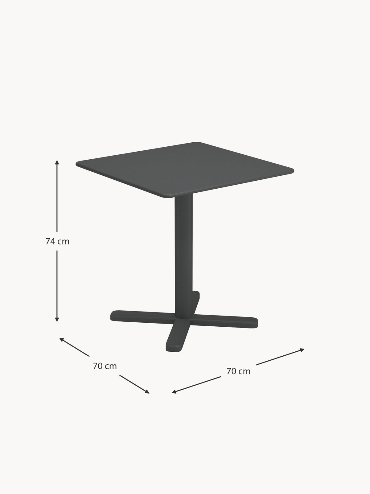Yarmouth Folding Garden Table, 70 x 70 cm