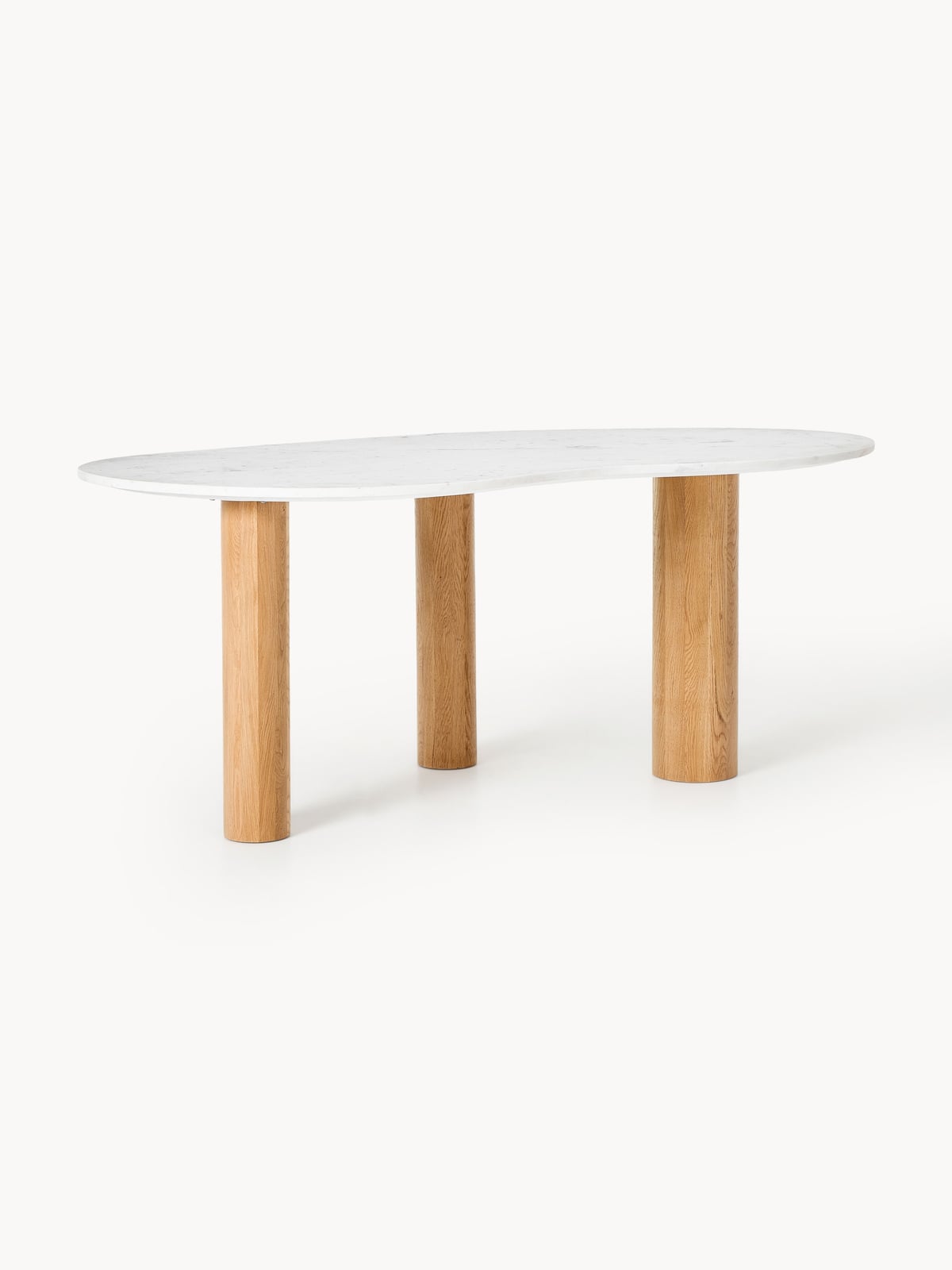 Yarmouth Organic-Shaped Marble Dining Table, in various sizes