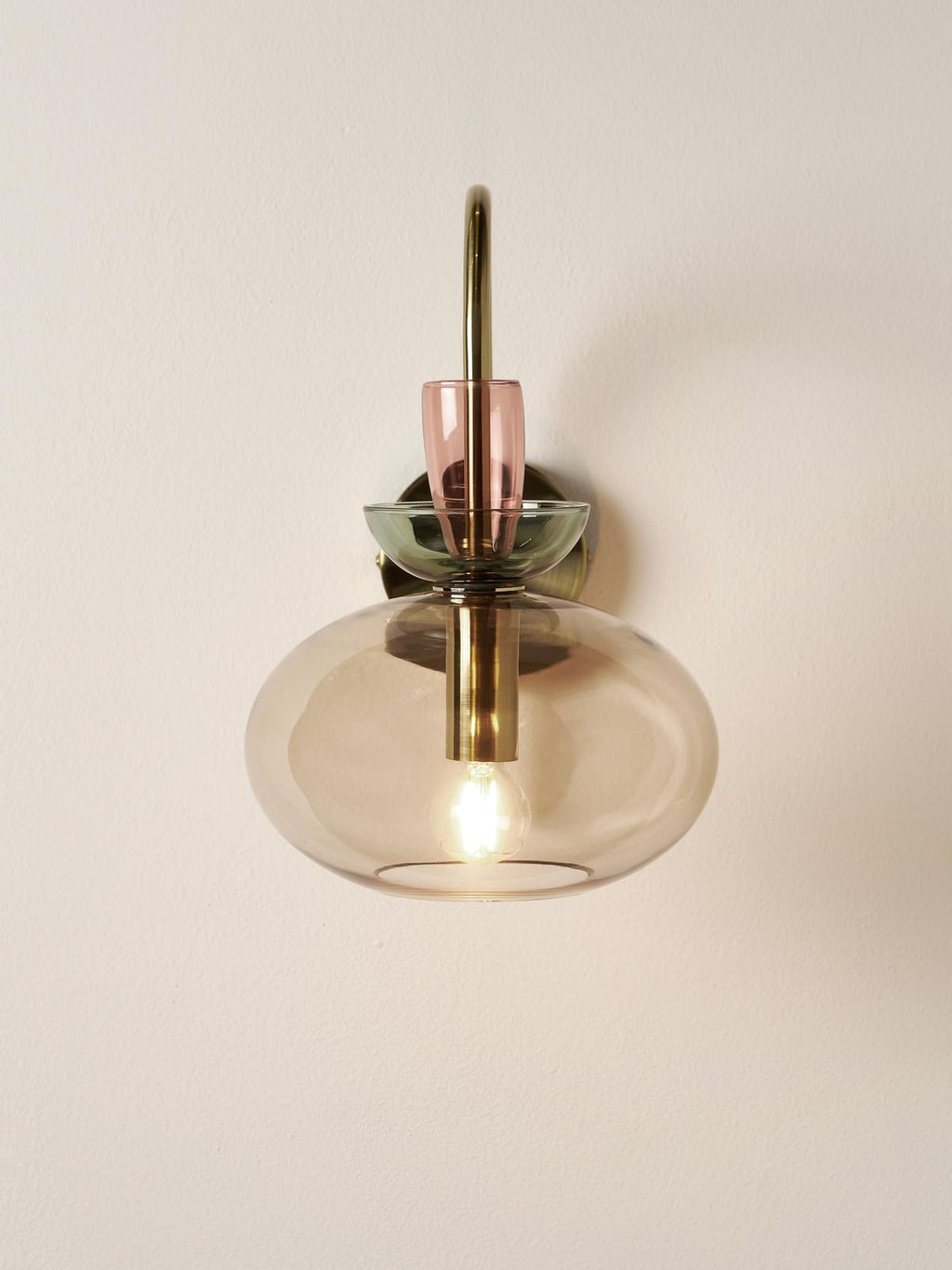 Yarnton Coloured Glass Wall Lamp
