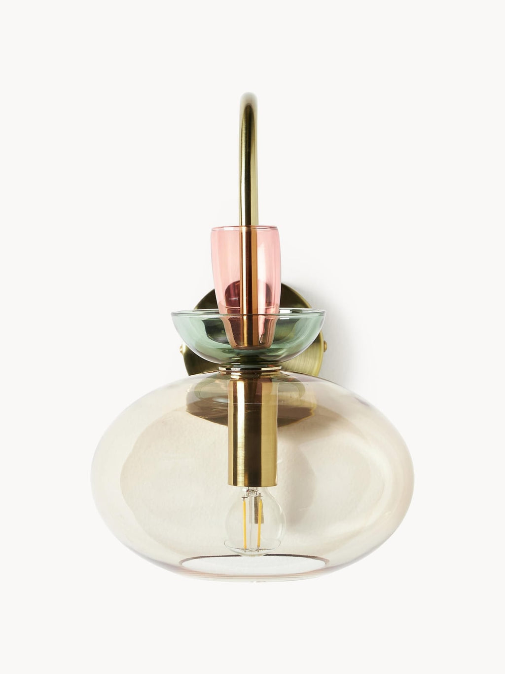 Yarnton Coloured Glass Wall Lamp
