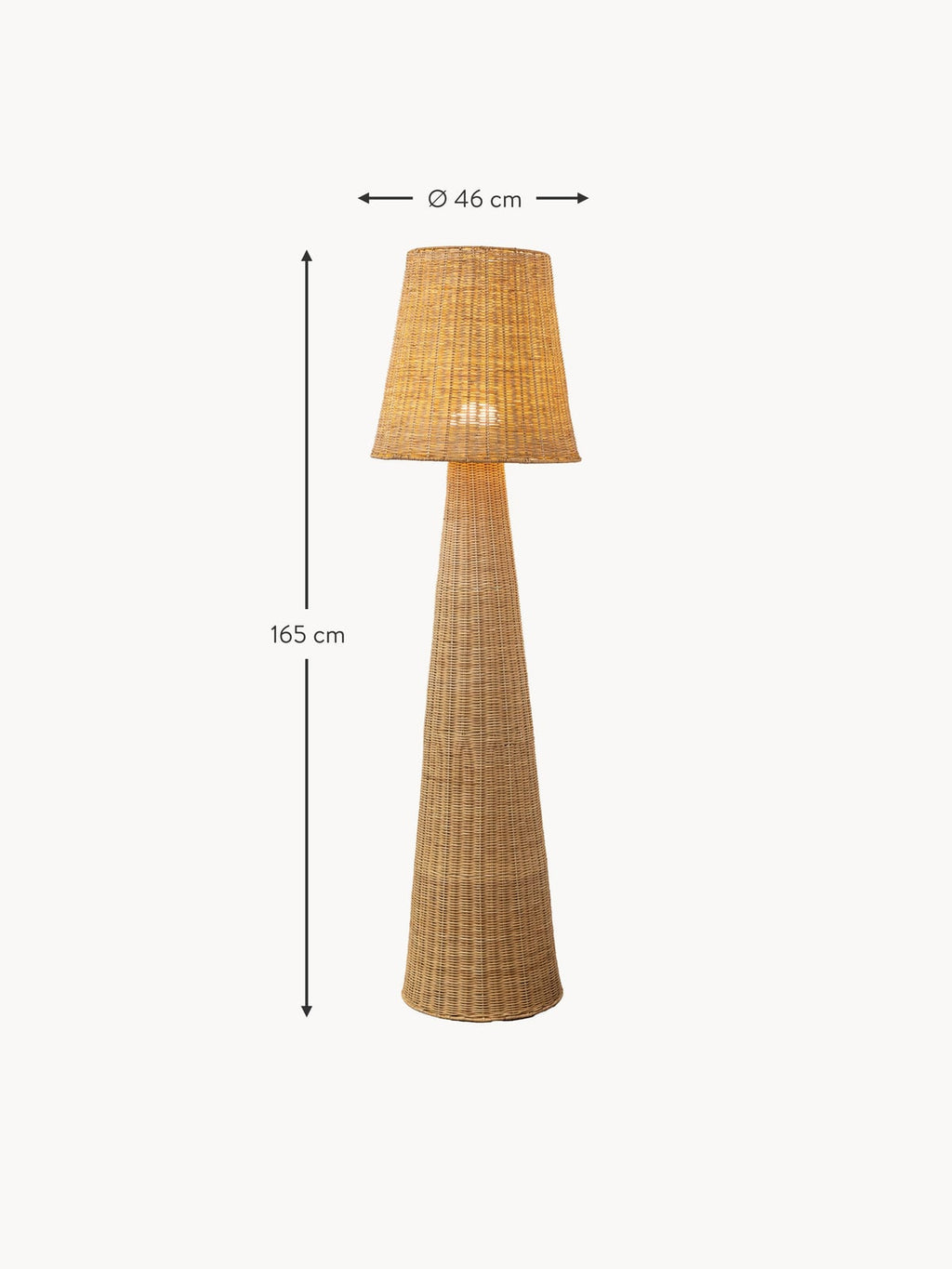 Yarnton Dimmable Outdoor LED Floor Lamp, H 165 cm