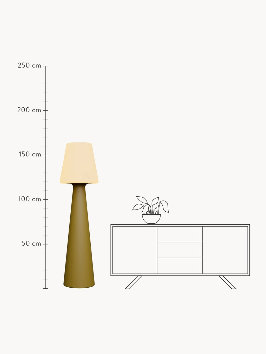 Yarnton Large Dimmable LED Floor Lamp