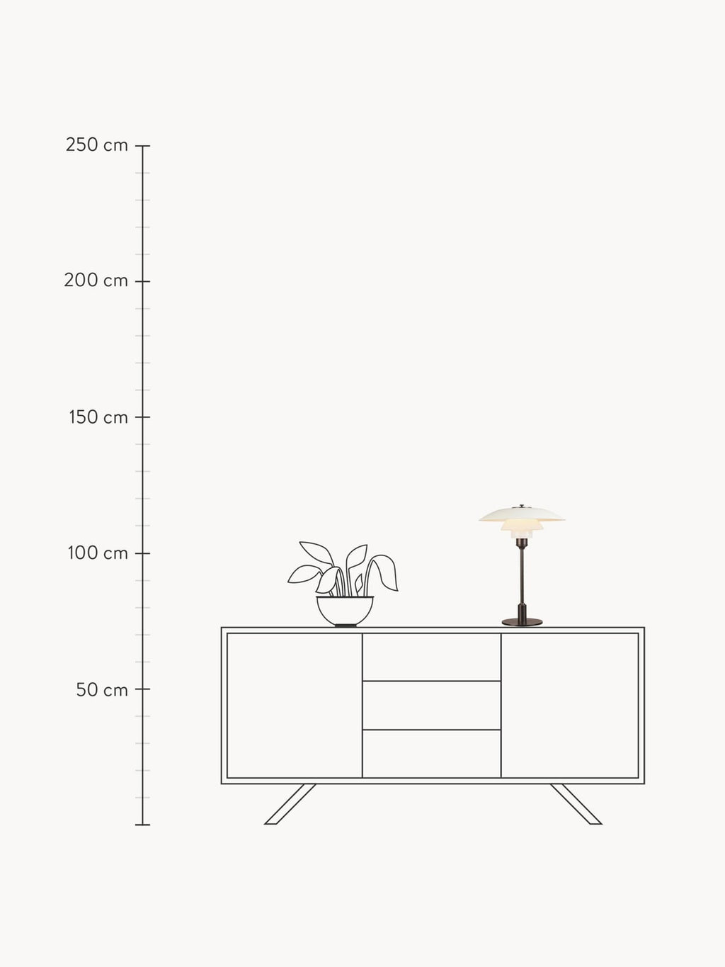 Yarnton Large Mouth-Blown Table Lamp PH 3/3