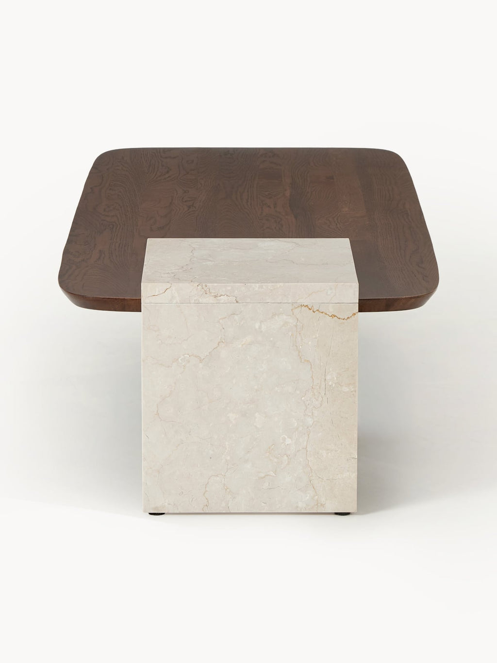 Yarnton Oak Wood and Marble Coffee Table