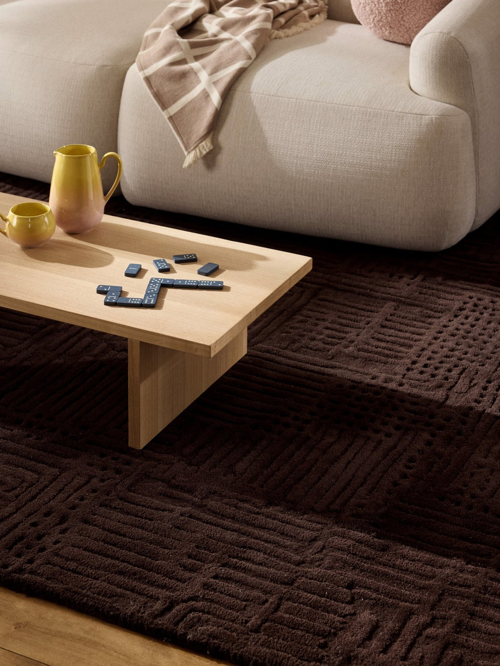 Yarrow High-Low Wool Rug, Hand-Tufted