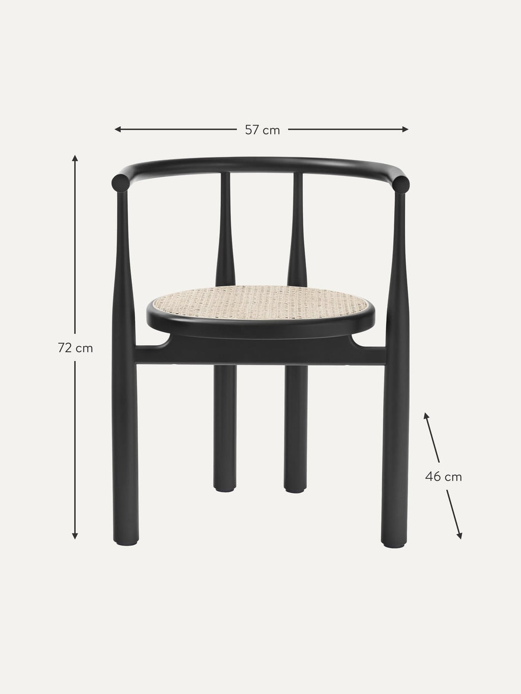 Yaxley Beech Wood Dining Chair with Armrests