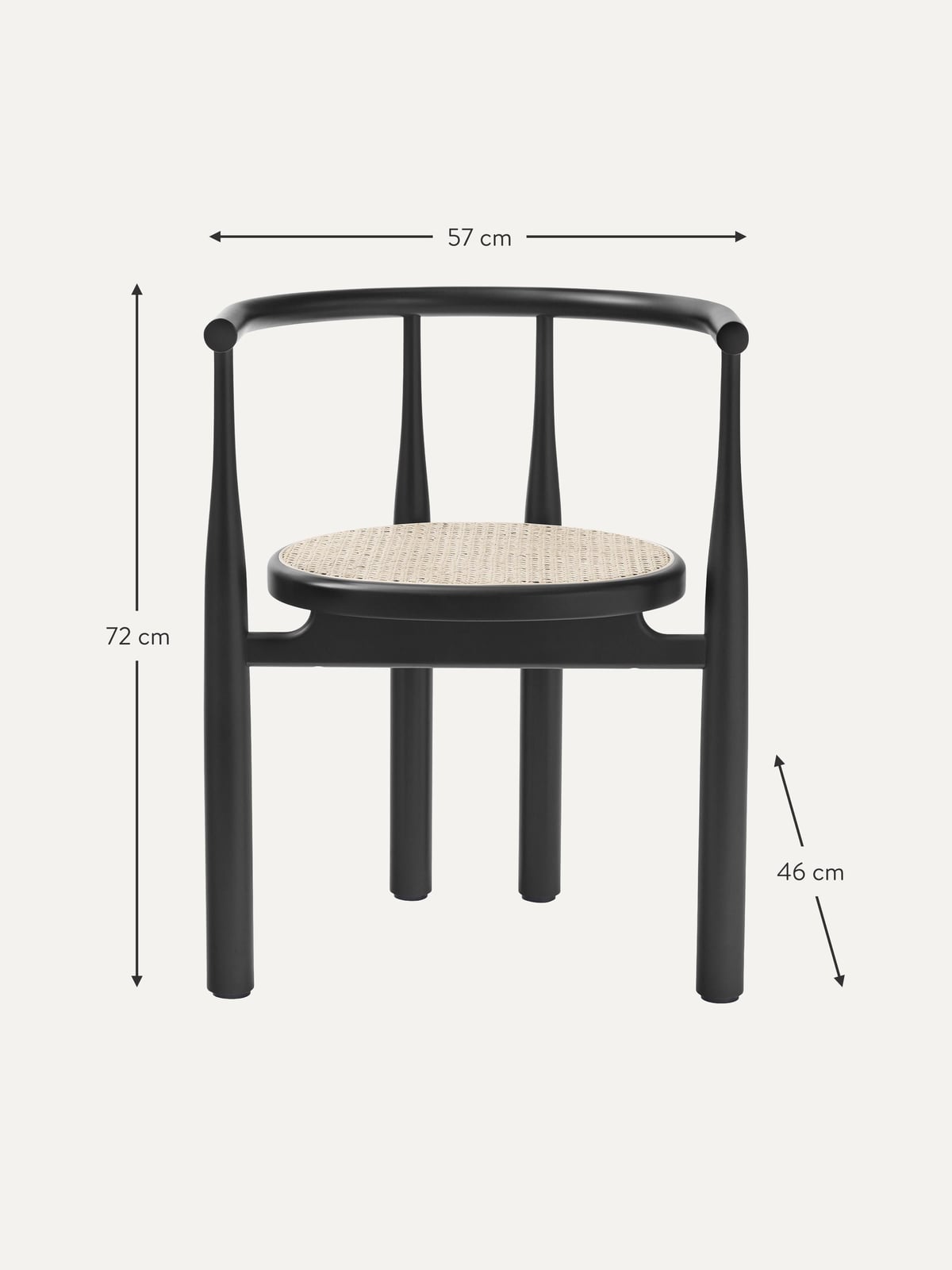 Yaxley Beech Wood Dining Chair with Armrests