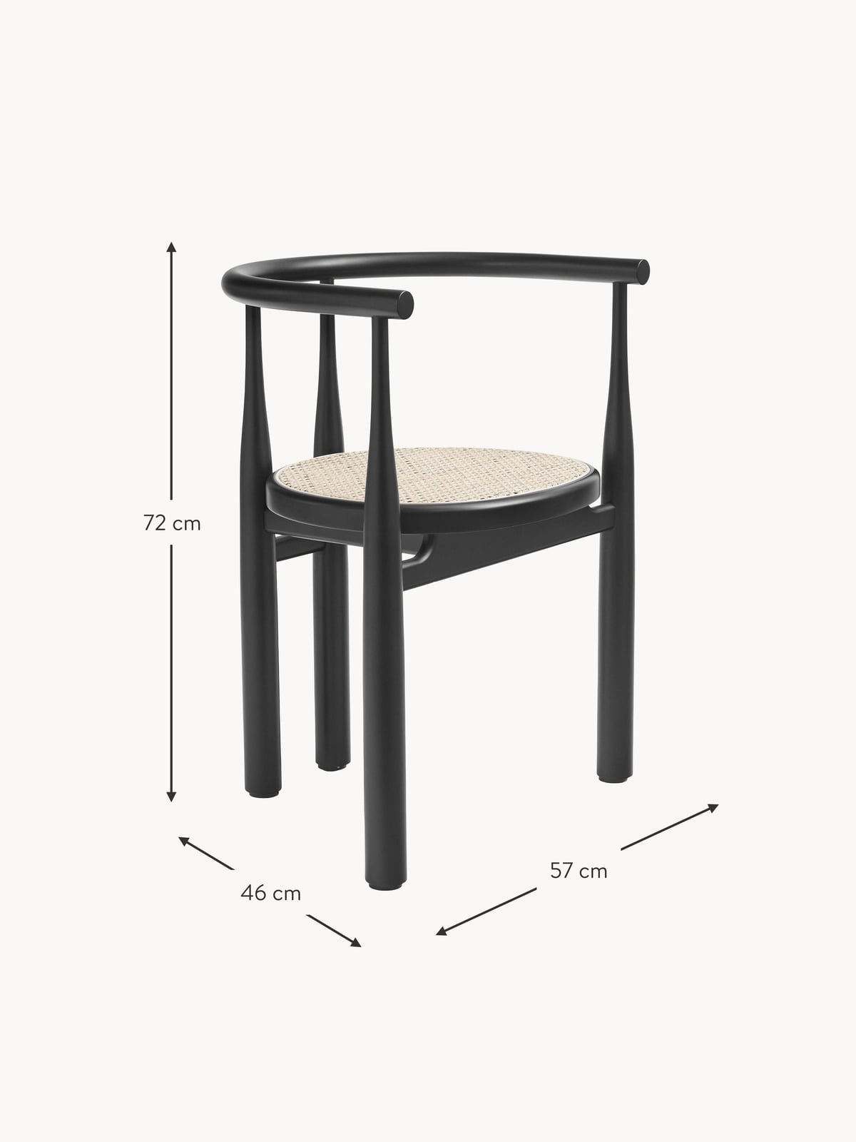 Yaxley Beech Wood Dining Chair with Armrests