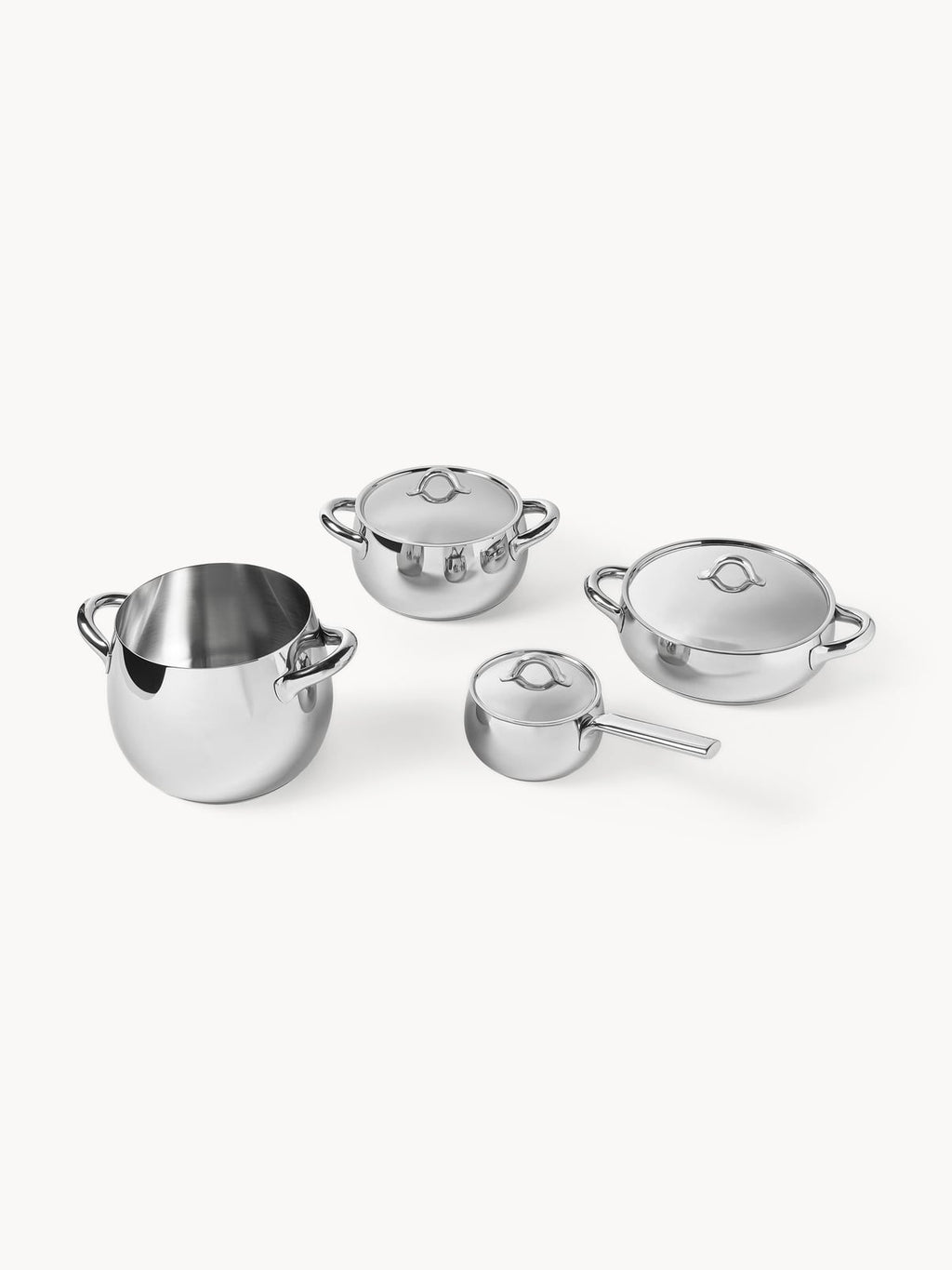 Yeadon Stainless Steel Pots, Set of 7